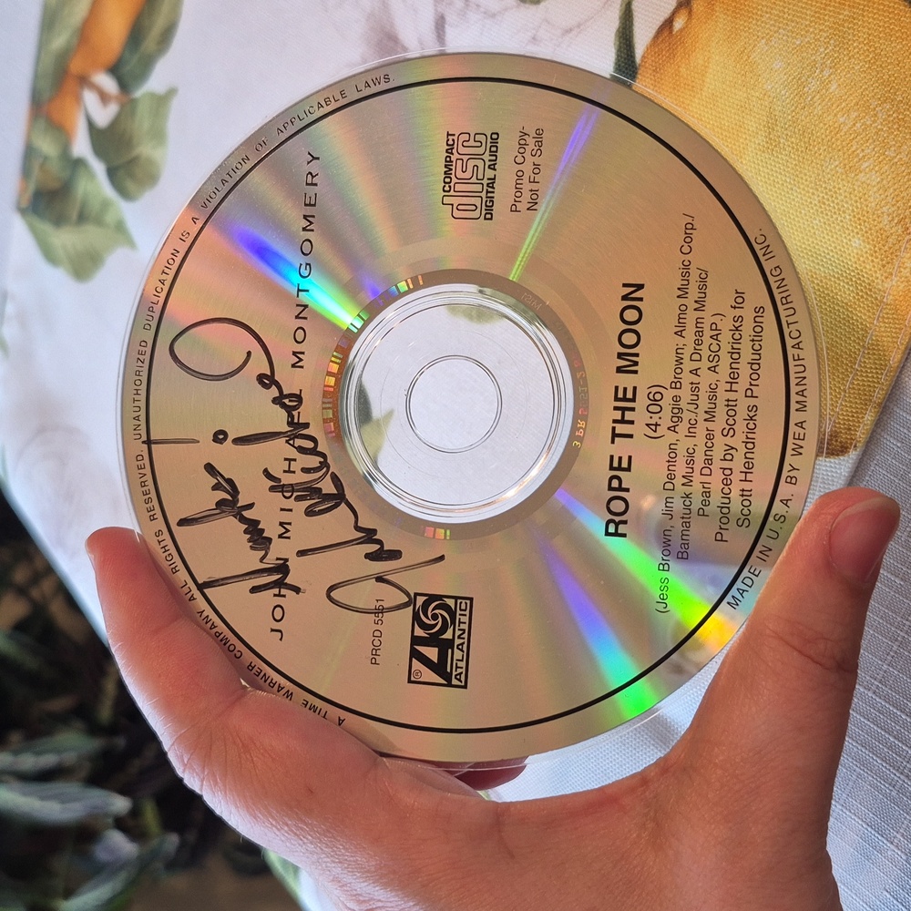 AUTOGRAPHED John Michael Montgomery 'Rope the Moon' CD single Vintage 1990s - Picture 3 of 10